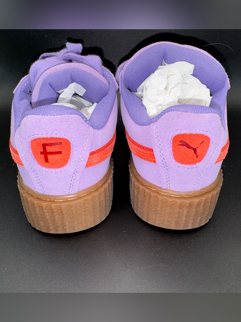 Puma Fenty Creeper Lavender Purple Platform Sneakers Sz 6.5 Rihanna Suede Neon - Picture 2 of 16